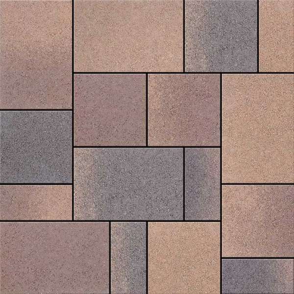 Semmelrock Citytop Kombi térkő - Barna-mix